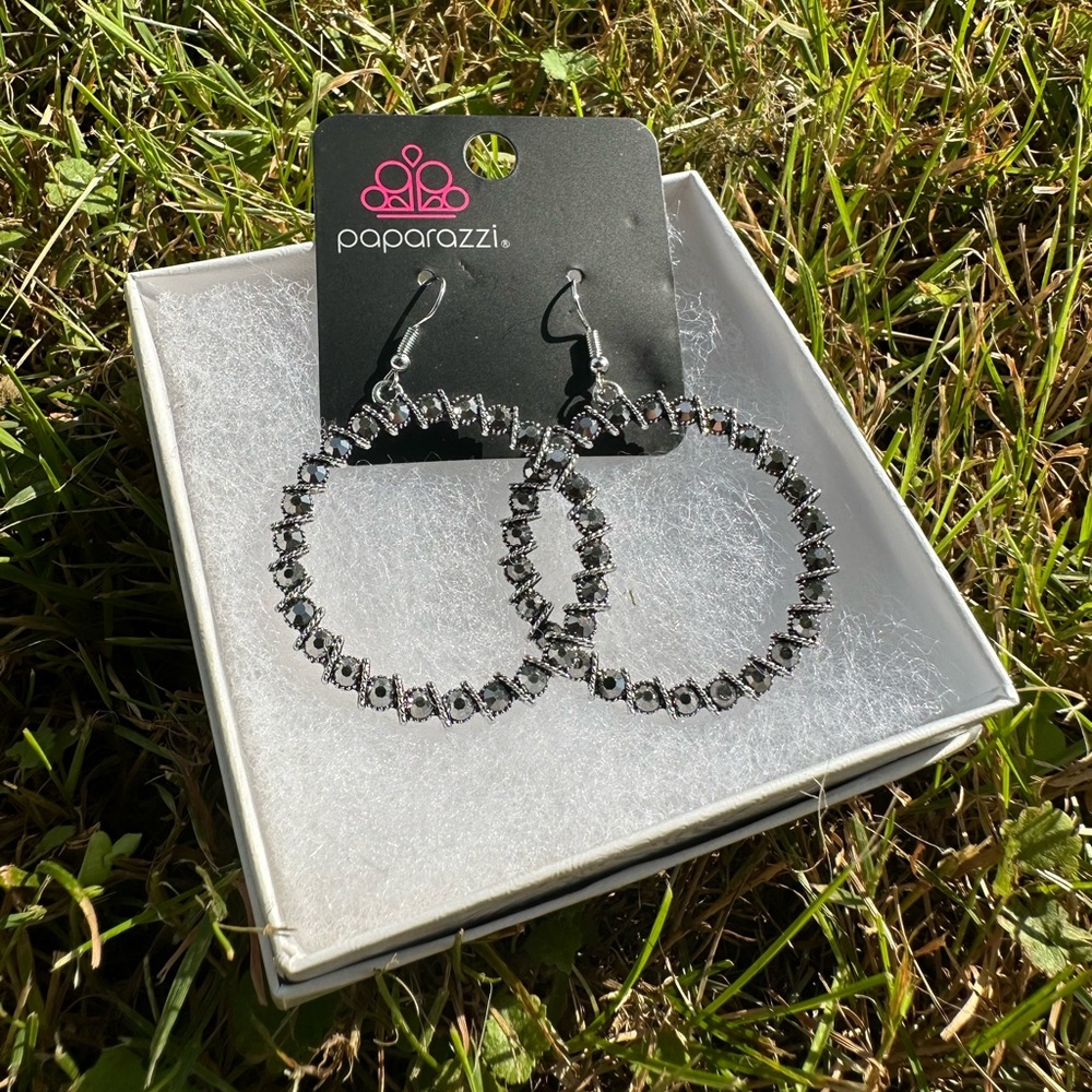 LAST CHANCE Black and Silver Earrings